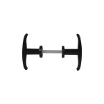 Paire de poign�es pour serrure 4 points pour porte basculante - viro noir pour porte de 16 � 40 mm bec ...