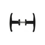 Paire de poign�es pour serrure 4 points pour porte basculante - viro noir pour porte jusqu'� 15 mm bec ...