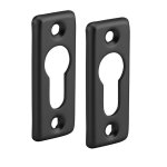 Paire de rosaces rectangulaires pour cylindre profil�, noir - thirard