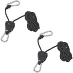 Palan � poulie avec cliquet et corde - lot de 2 pi�ces 68kg