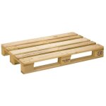 Palette plate pool l1200xl800xh144 mm capacit� de charge 1000 kg 3 patins bois nature