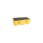 Palette / plateau de rtention pour stockage ft de 250l, caillebotis amovible, manipulable par chariot ...