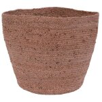 Panier ou cache pot coloris rose 100 % jute grande taille