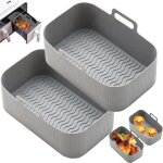 Panier friteuse air fryer accessoires - 2 pcs moule air fryer r�utilisable accessoire air fryer plat ...