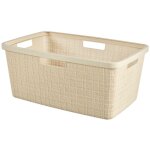 Panier à linge effet jute ivoire 46lt Panier à linge effet jute ivoire 46lt