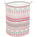 Paniers � linge ronds pliables avec poign�e robuste, chambre � coucher