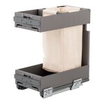 Panier pain et bouteilles anthracite - modle : lamina - largeur : 264 mm - matriau : tle - pour caisson ...