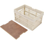 Panier de pique - nique pliable grande capacit�, bo�te de rangement camping multifonction gris blanc