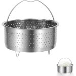 Panier � vapeur en acier inoxydable, panier � vapeur de l�gumes, 17. 5 cm insert vapeur avec poign�e, ...