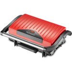 Panini grill 1500 w rouge avec plaque anti - adhsive, cuisson double face - techwood tgd - 015