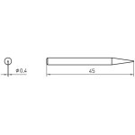 Panne de fer  souder forme d'aiguille weller 4spi15210 - 1 taille de la panne 0. 4 mm 1 pc(s)