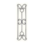 Panneau grande volute, motif rond - hauteur 950mm largeur 250mm en rond Ø12mm - fer forgé grenaillé - ... Panneau grande volute, motif rond - hauteur 950mm largeur 250mm en rond Ø12mm - fer forgé grenaillé - ...