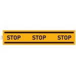 Panneau adh�sif - stop - 1m longueur - jaune / noir - pvc - signal�tique