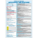 Panneau affichage obligatoire ? code du travail ? 350 x 125 mm ? pvc 1, 5 mm