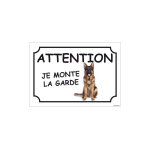 Panneau attention je monte la garde (h0280) - aluminium 2 mm - 300 x 210 mm