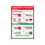 Panneau consignes incendie � compl�ter ? aluminium 2 mm ? 210 x 300 mm