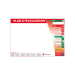 Panneau consigne de s�curit� ? plan d'�vacuation ? adh�sif ? 300 x 420 mm