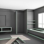 Panneau de construction � carreler - 125 x 60cm - �p. 10mm - pack de 4 panneaux - recoupable - protection ...