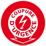 Signaletique. biz france - panneau coupure d'urgence lectrique. signalisation scurit incendie. - plastique ...