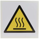 Panneau de danger, avec pictogramme : danger, surface chaude     , auto - adh�sif ( prix pour 1 )