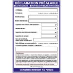 Panneau d�claration pr�alable d�claration pr�alable lotissement / autres divisions fonci�res + marqueur ...