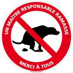 Signaletique. biz france - panneau djections canines interdites un matre responsable ramasse. panneau ...