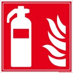 Panneau extincteur. panneau incendie. signalisation scurit incendie. - adhsif - 250 x 250 mm