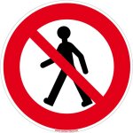 Signaletique. biz france - panneau interdit aux pi�tons - signalisation d'interdiction - plastique pvc ...
