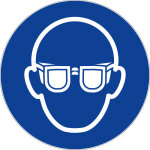 Panneaux d'obligations ronds 300mm ''port de lunettes obligatoire'' novap 4061603