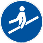 Signaletique. biz france - panneau obligation utiliser la main courante - signalisation epi - aluminium ...
