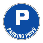 Disque de signalisation stationnement novap - parking priv
