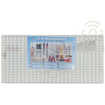 Panneau perfora avec kit de 40 crochets en feuille blanche vitrine d&39outils 46x98 cm