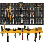 Panneau porte outils 50 x 100 x 1. 7cm kit modulable 2 panneaux perfor�s 1 �tag�re porte outils + 50 ...