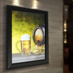 Panneau publicitaire led 40 � 50 cm panneau lumineux cadre noir support pour panneau publicitaire cadre ...