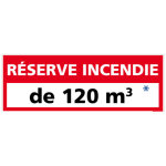 Panneau r�serve incendie personnalisable ? signalisation s�curit� feu ? pvc 1, 5 mm ? 210 x 75 mm