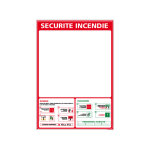 Panneau s�curit� incendie ? adh�sif ? 300 x 420 mm