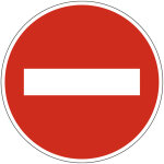 Panneau sens interdit b1 ? circulation interdite � tout v�hicule ? 650 mm ? signalisation ronde s�curit� ...