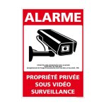 Panneau de signalisation alarme propri�t� priv�e sous vid�osurveillance. g1652. autocollant alarme, panneaux ...