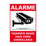 Panneau de signalisation alarme propri�t� priv�e sous vid�osurveillance. g1652. autocollant alarme, panneaux ...