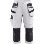 Pantacourt de travail peintre stretch femme 7109 - blanc / noir 2xl - fr(52) - se(c50) - courtes