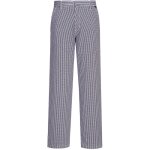 Pantalon de cuisine barnet couleur : bleu check taille m portwest