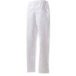 Pantalon de cuisine mixte ceinture �lastiqu�e robur goyave blanc xs