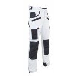Lma - pantalon de peintre multipoches  genouillres blanc / noir - 1443 aerosol taille 40