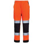Pantalon de travail homme � haute visibilit� multipoches patrol hi - viz orange / marine tm coverguard ...
