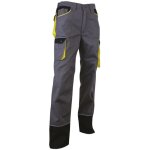 Pantalon de travail lma sechoir taille 38 tricolore gris / noir / jaune z�ro m�tal avec passepoils r�tror�fl�c ...