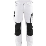Pantalon de travail stretch pour peintre 4d 1089 - blanc / gris fonc� s - fr(40) - se(c46) - courtes