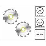 Festool - 2x panther lame de scie circulaire pw12 bois 160 x 1, 8 x 20 mm 160 mm 12 dents ( 2x 500460 ...
