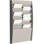 Paperflow - trieur mural 20 cases plastique horizontal gris