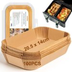 Papier cuisson pour ninja air fryer, 100 pi�ces 20, 5x14cm rectangulair paper liners friteuse sans huile ...