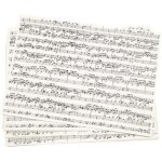 Papier kraft imprim� - paper concept - a4 21x30 cm - notes de musique - 10 feuilles - 100 gr